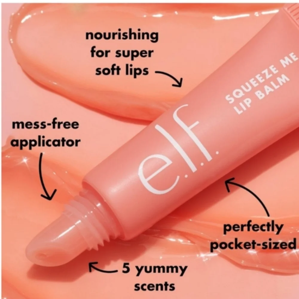 e.l.f. Squeeze Me Lip Balm Trio Strawberry, Blueberry, Grape ✨ 🆕